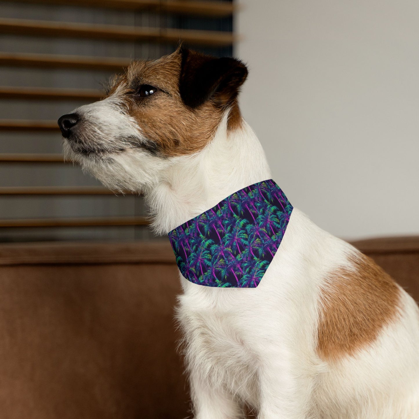 Electric Palms Pet Bandana Collar