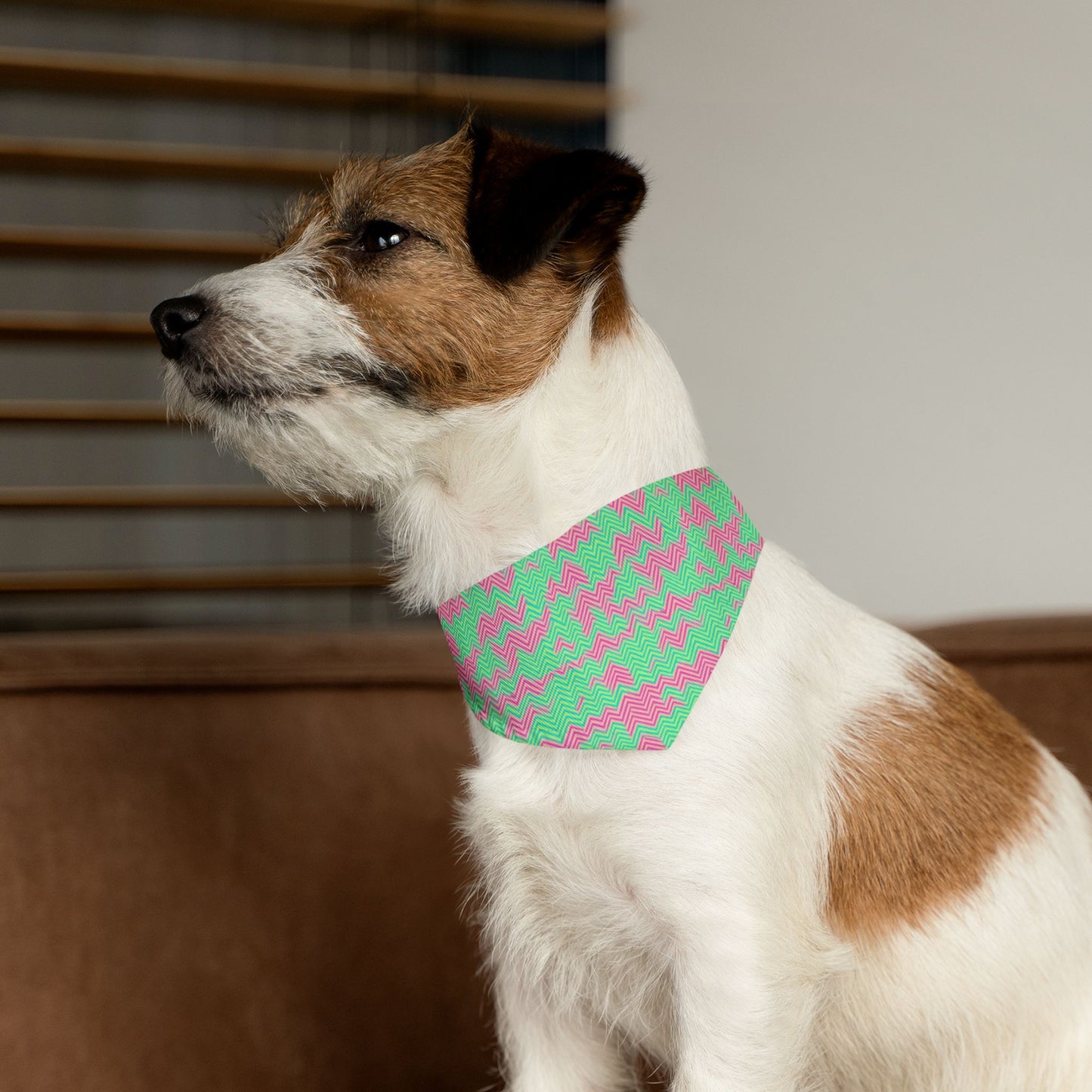 Herringbone Hues Pet Bandana Collar