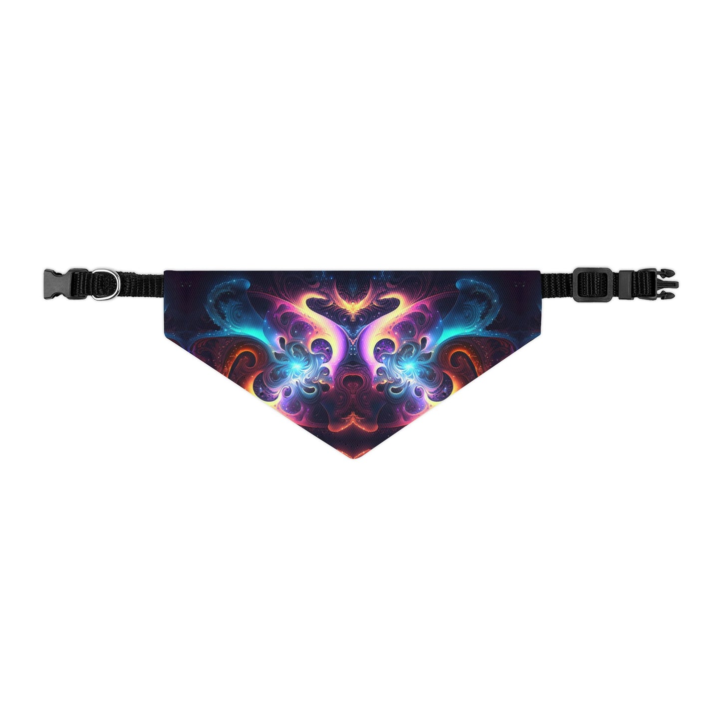 Neon Spiral Pet Bandana Collar