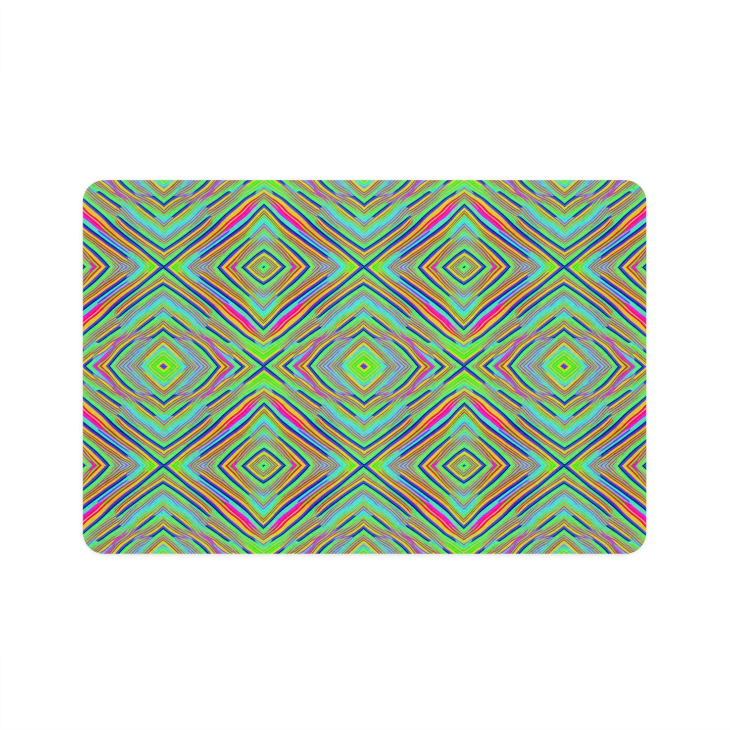 Neon Edges Pet Food Mat (12x18)