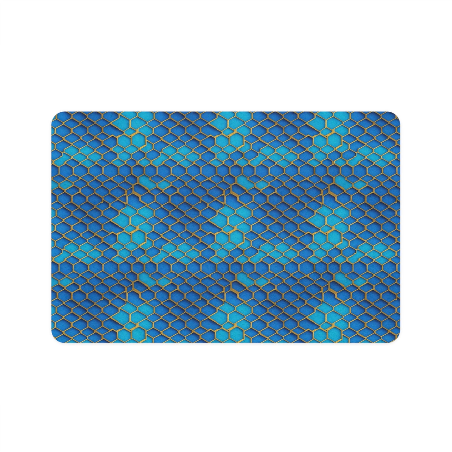 Hexagonal Harmony Pet Food Mat (12x18)