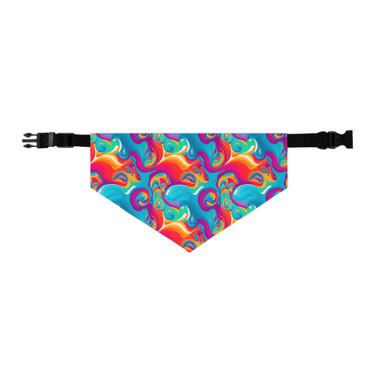 Rainbow Ripple Pet Bandana Collar