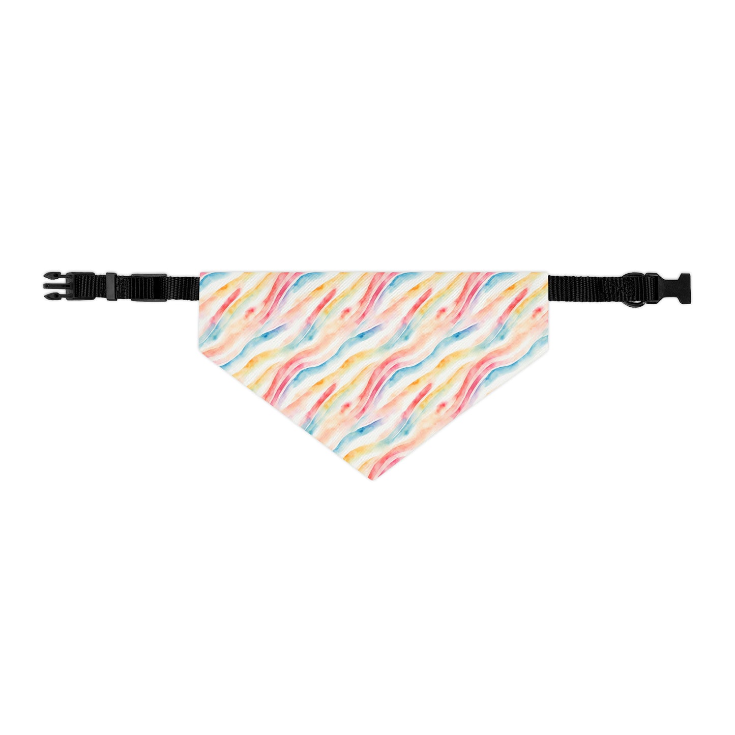 Colorful Paintbrush Stroke Watercolor Pattern Pet Bandana Collar