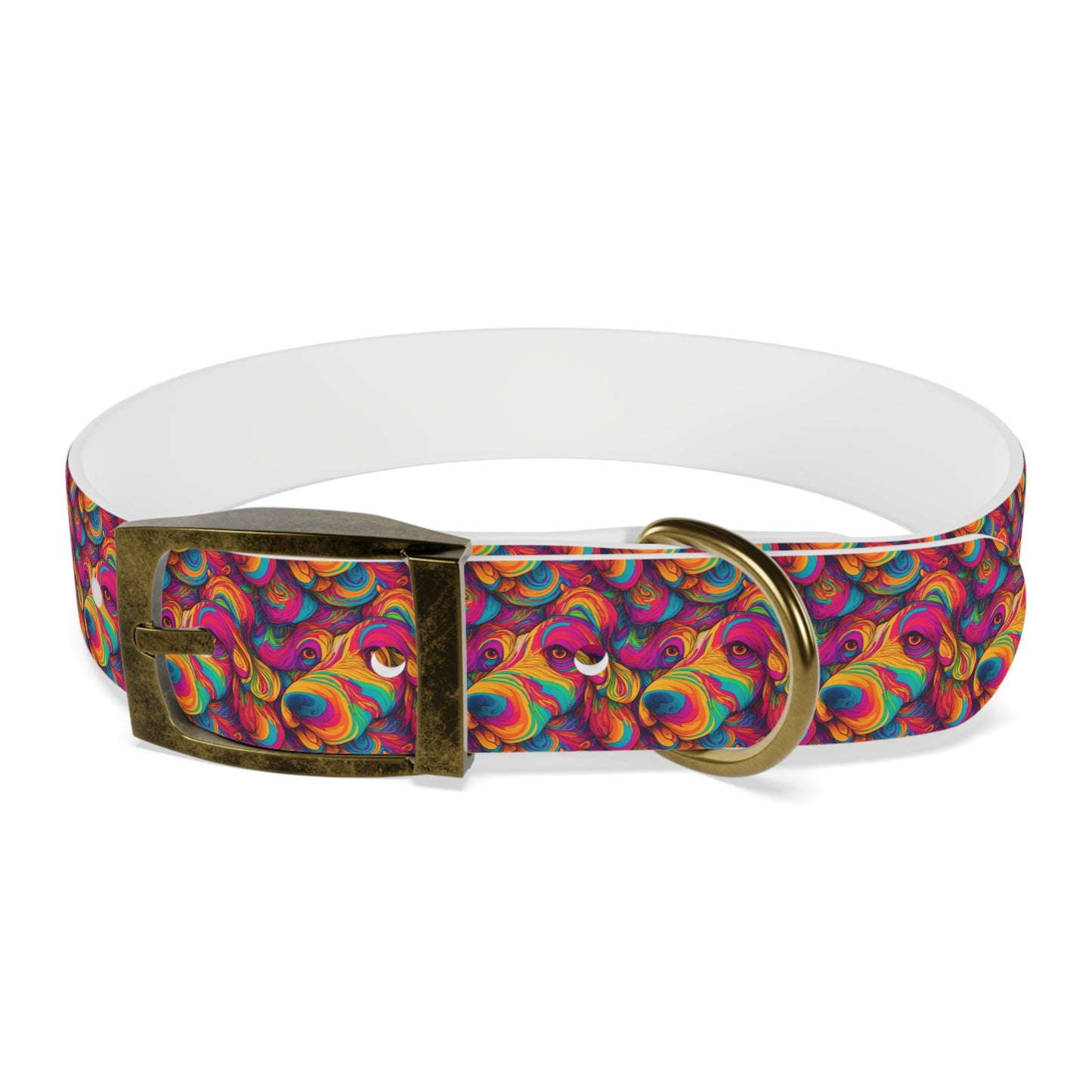 Abstract Woof Dog Collar