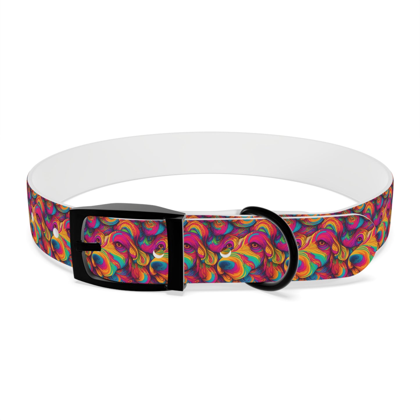 Abstract Woof Dog Collar