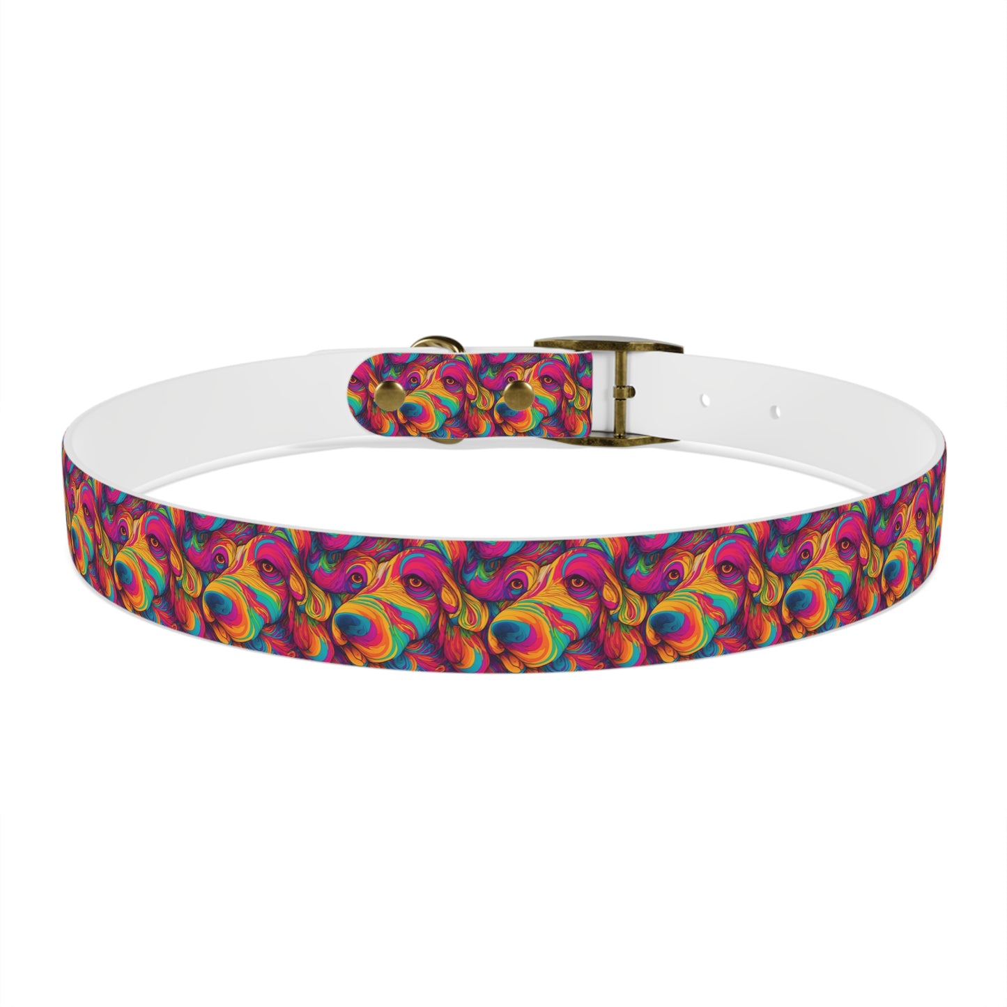 Abstract Woof Dog Collar