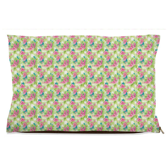 Tropical Floral Watercolor Pattern Pet Bed