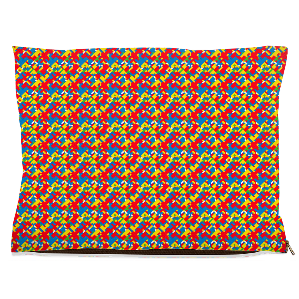 Colorful Diamond Mosaic Pattern Pet Bed