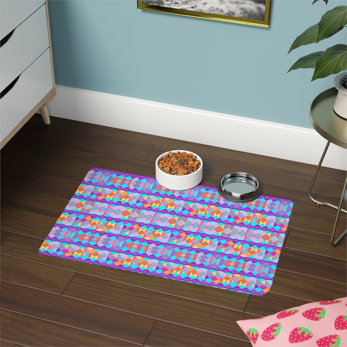 Prismatic Patterns Pet Food Mat (12x18)