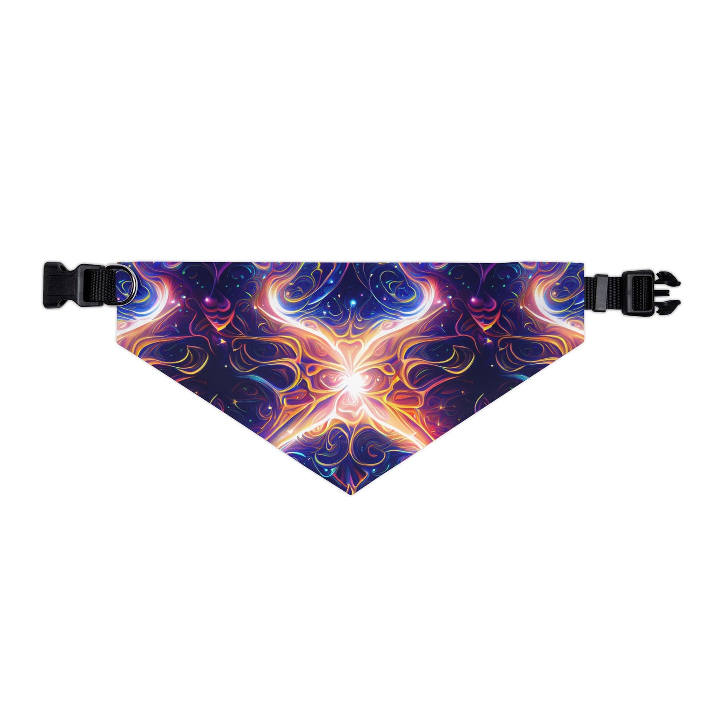 Neon Dreamscape Pet Bandana Collar