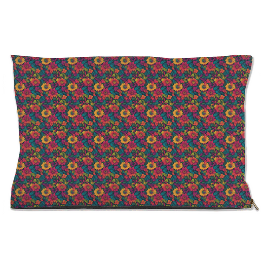 Rainbow Flower Pattern Pet Bed