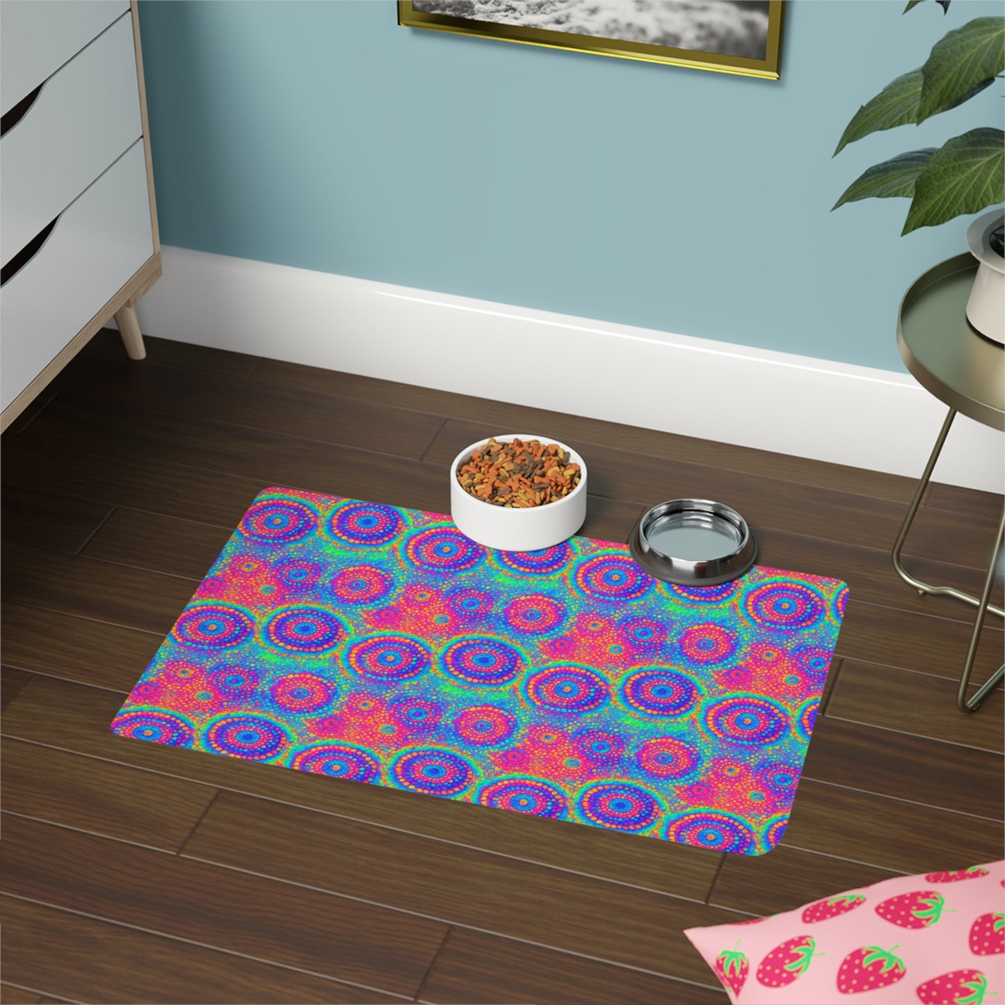 Poly Glow Pet Food Mat (12x18)