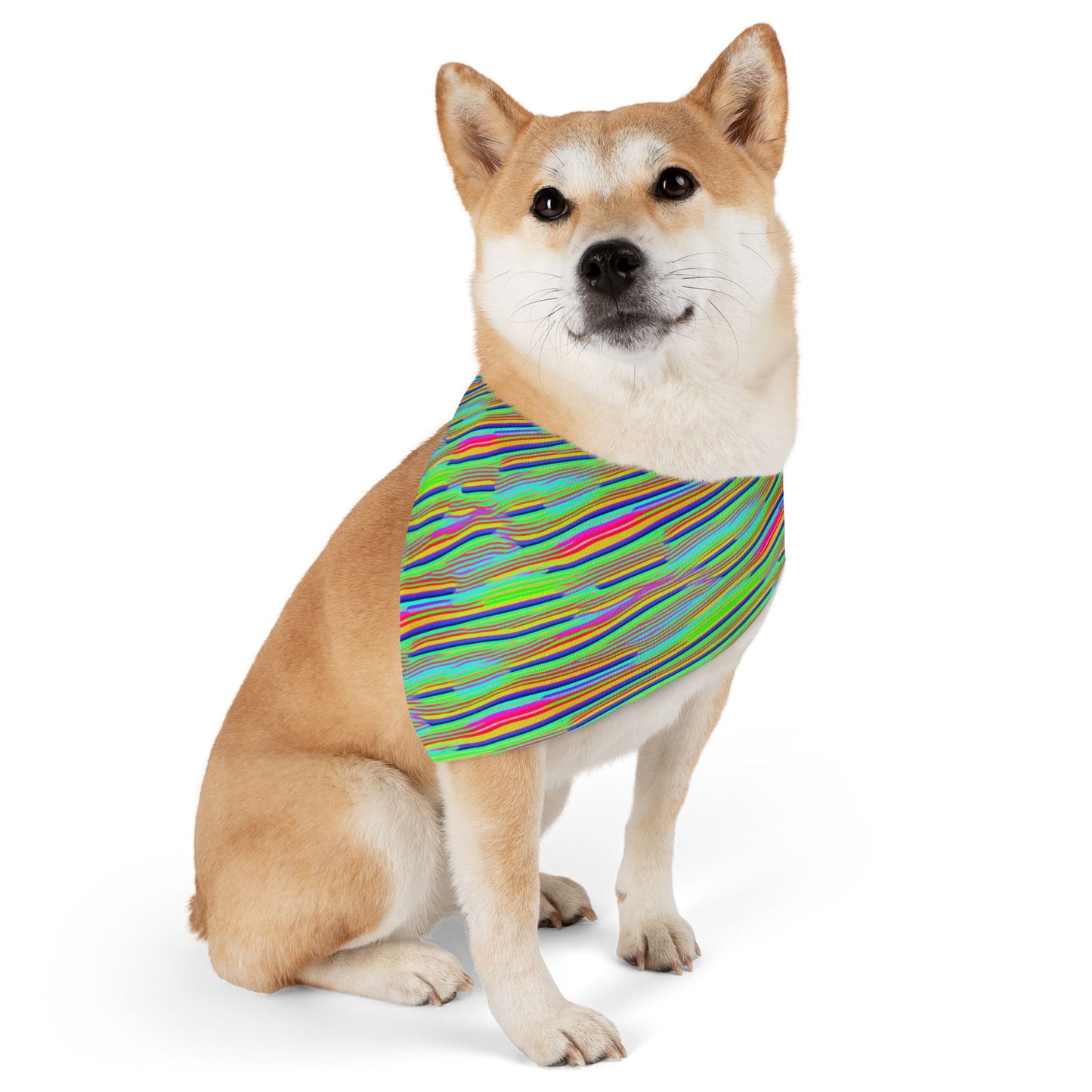 Neon Edges Pet Bandana Collar