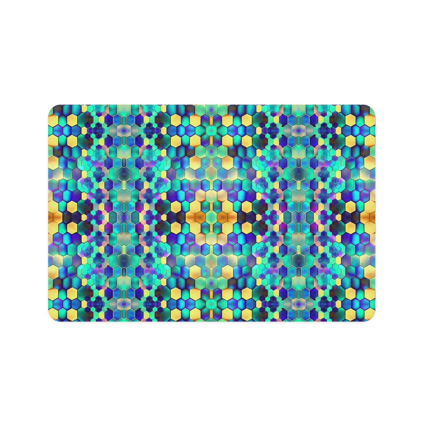 Vibrant Comb Pet Food Mat (12x18)