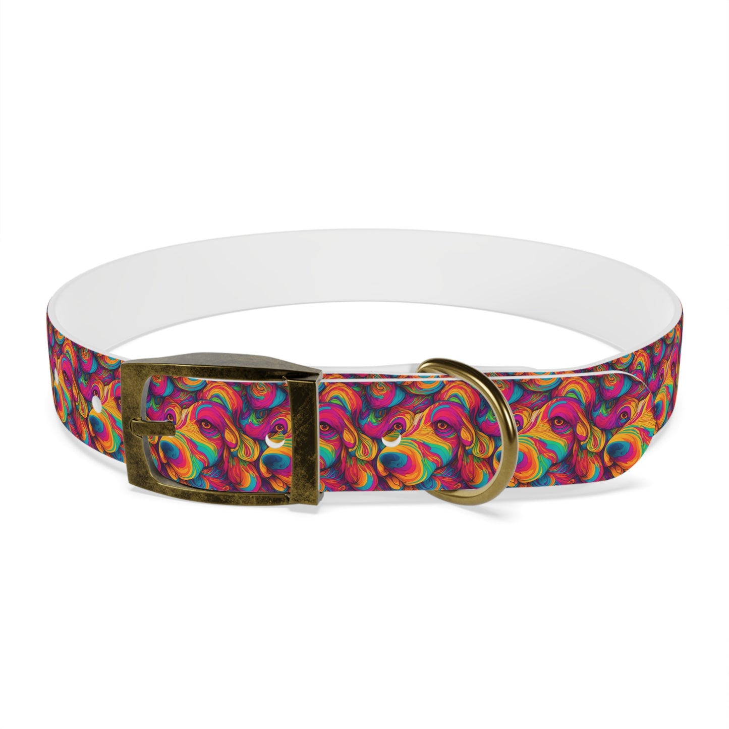 Abstract Woof Dog Collar