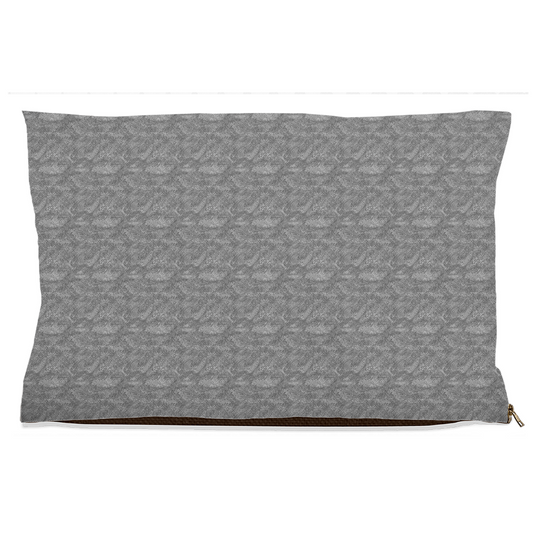 Gray & White Geometric Pattern Pet Bed
