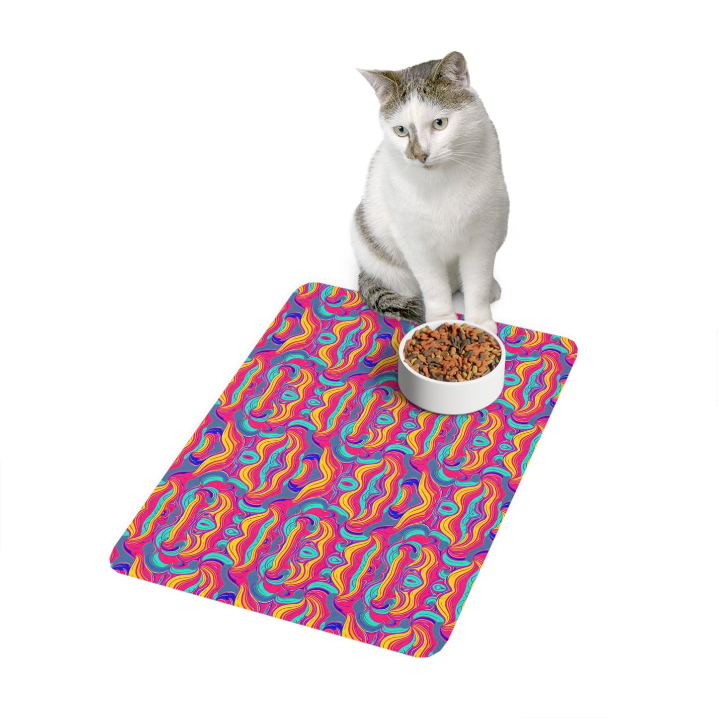 Psychedelic Grove Pet Food Mat (12x18)