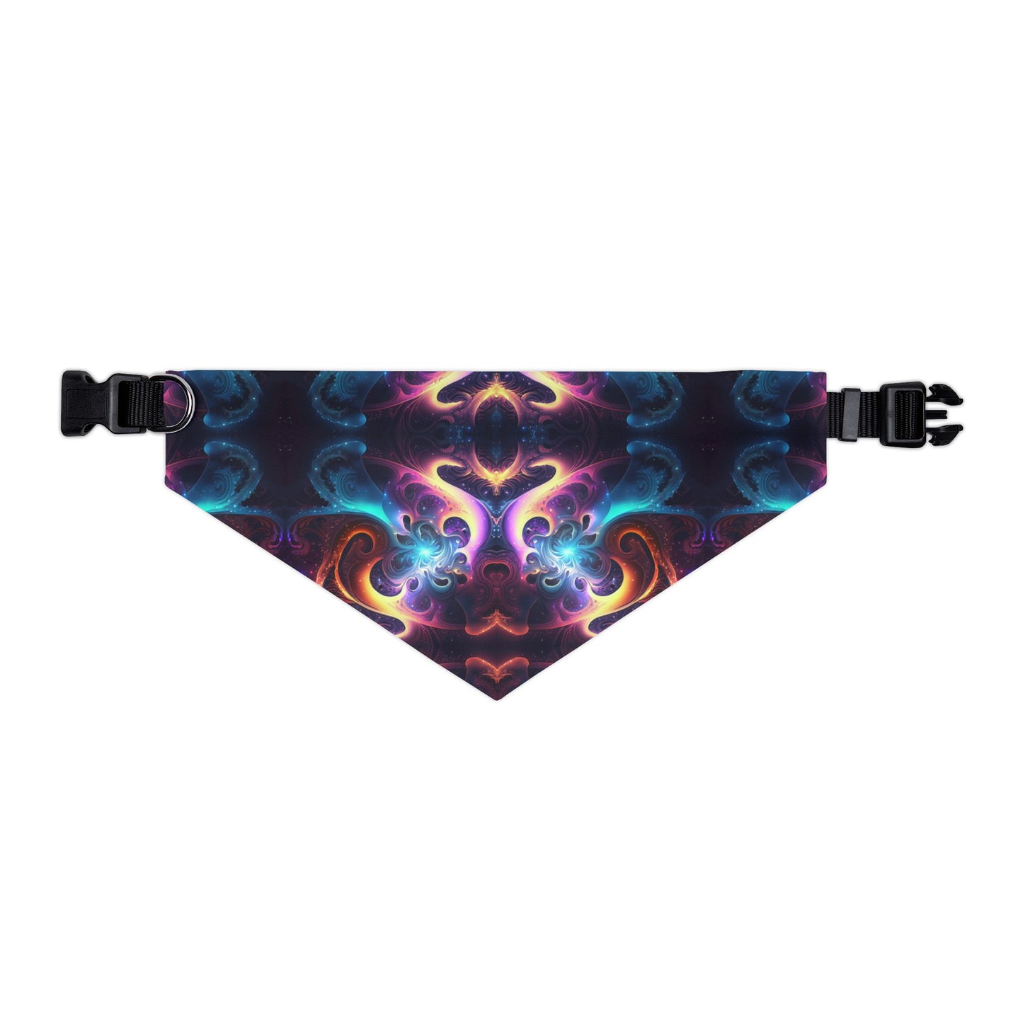 Neon Spiral Pet Bandana Collar