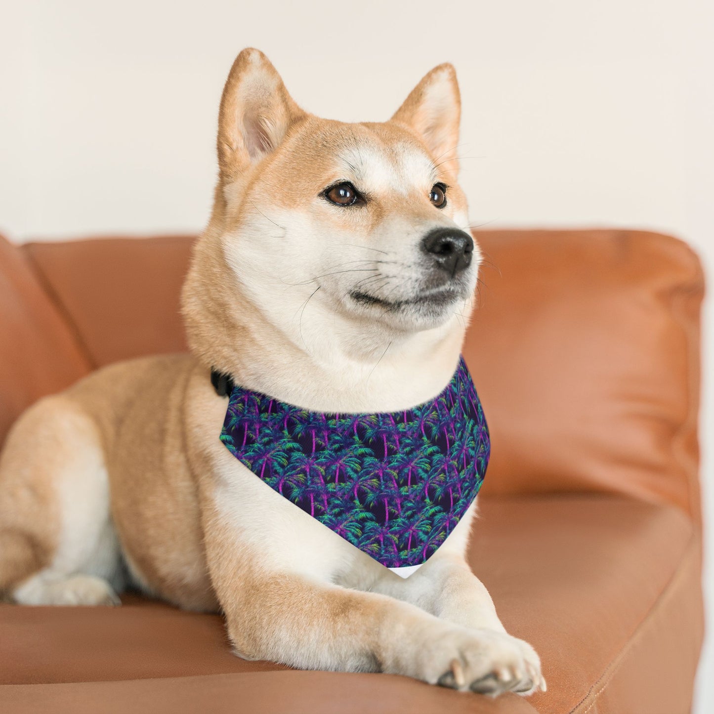 Electric Palms Pet Bandana Collar