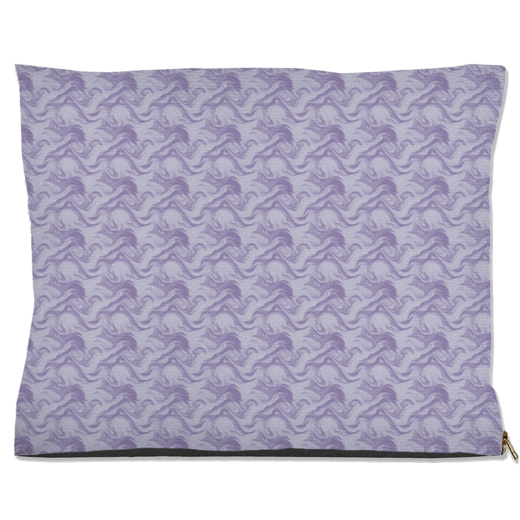 Shades of Purple Swirls & Waves Pattern Pet Bed