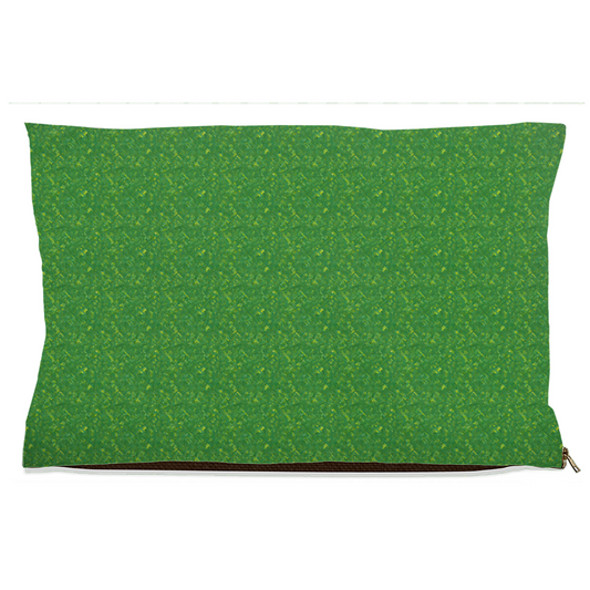 Geometric Green Mosaic Pattern Pet Bed