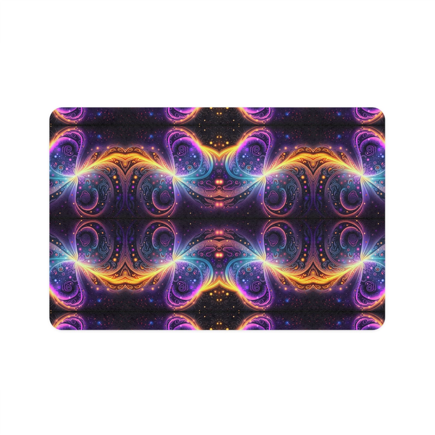 Neon Trance Pet Food Mat (12x18)