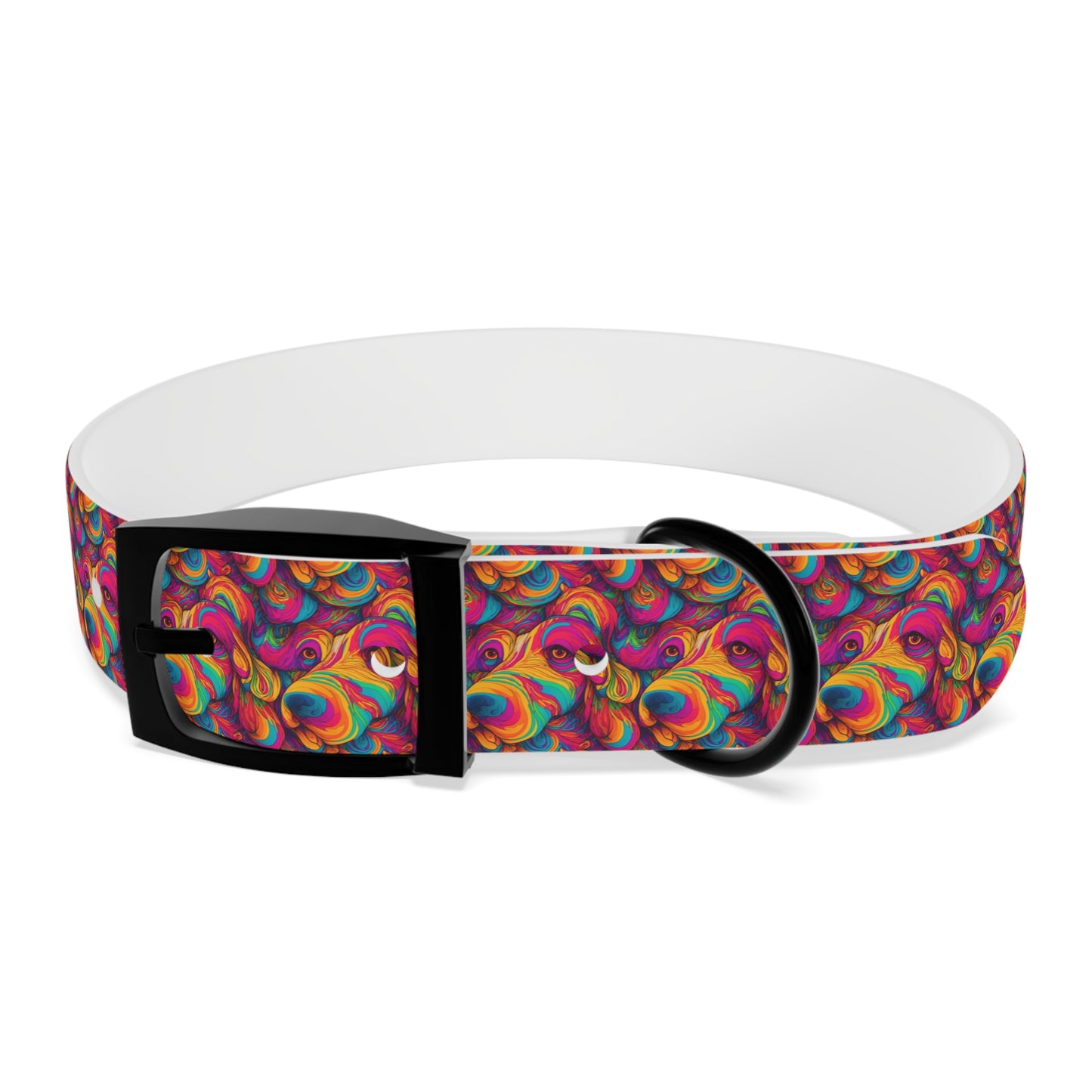 Abstract Woof Dog Collar