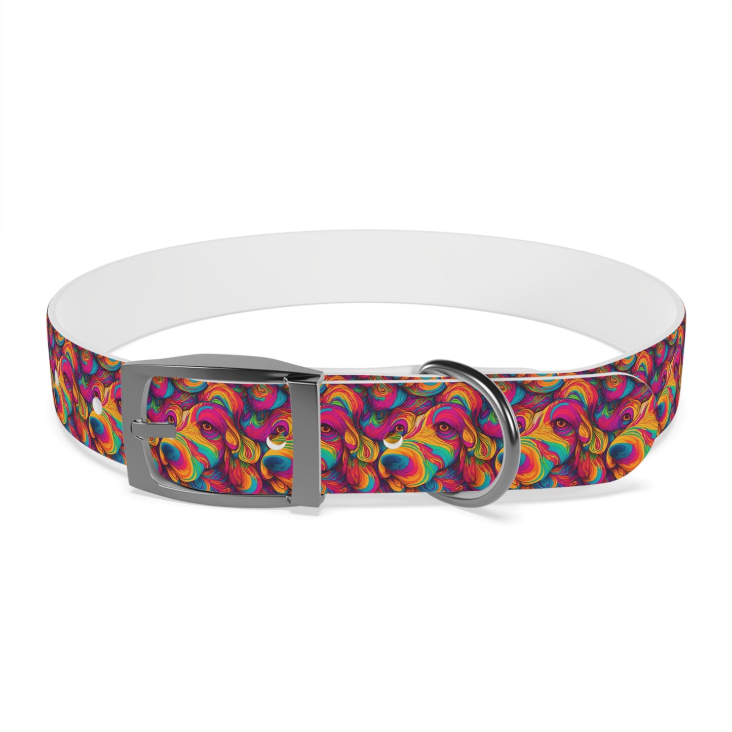 Abstract Woof Dog Collar