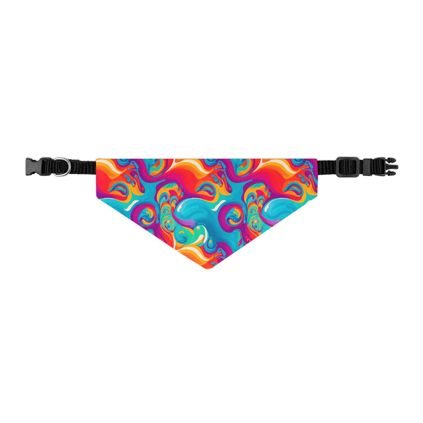 Rainbow Ripple Pet Bandana Collar