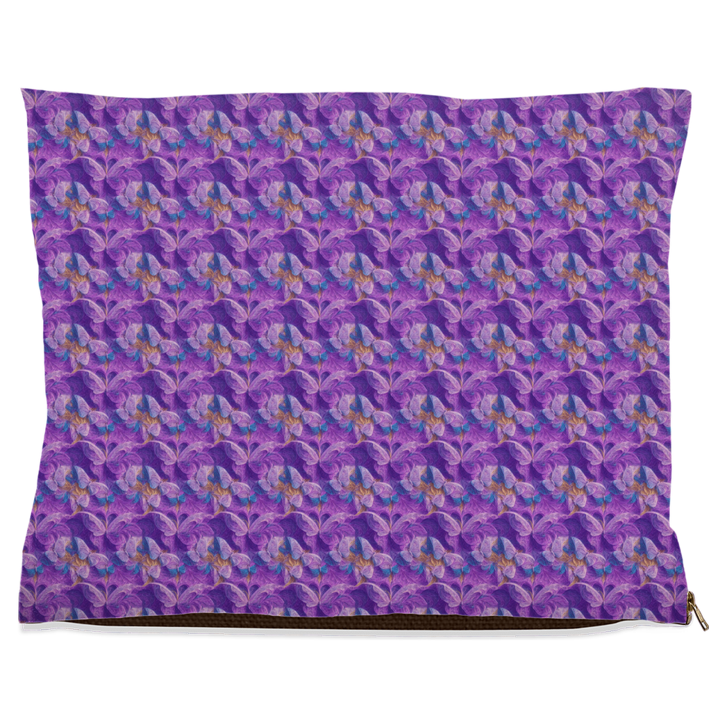 Purple Flowering Butterfly Pattern Pet Bed