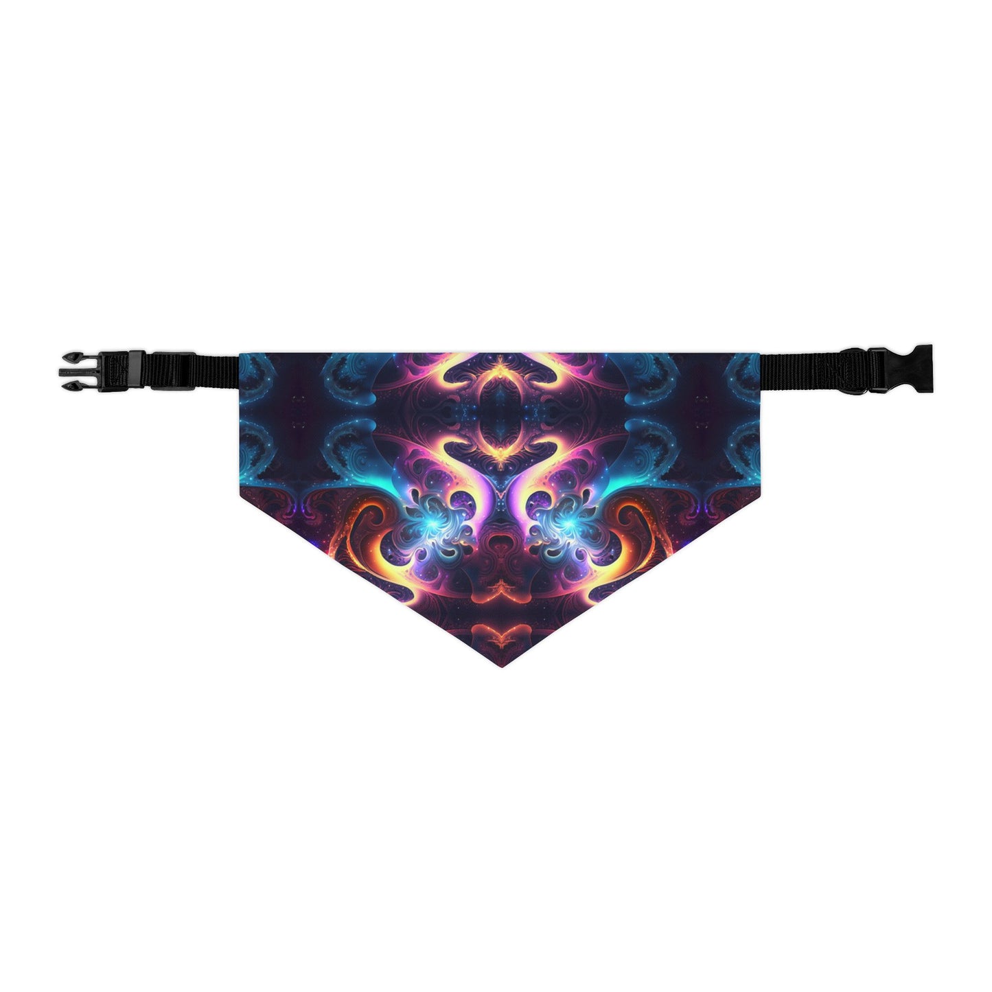 Neon Spiral Pet Bandana Collar