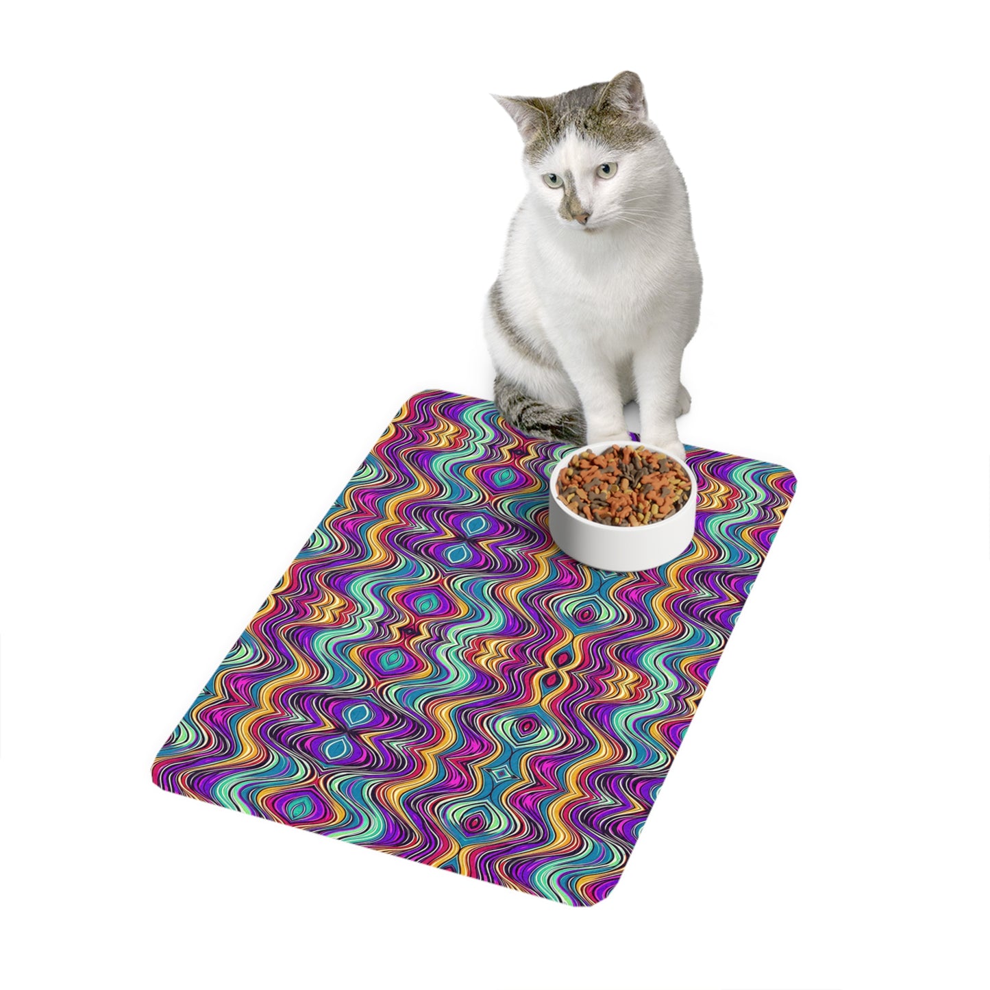 Cosmic Ripple Pet Food Mat (12x18)