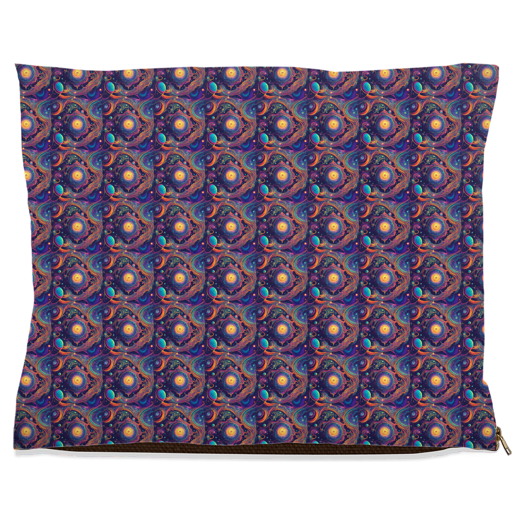 Colorful Trippy Cosmic Pattern Pet Bed