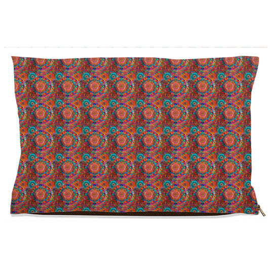 Kaleidoscopic Colorful Trippy Pattern Pet Bed