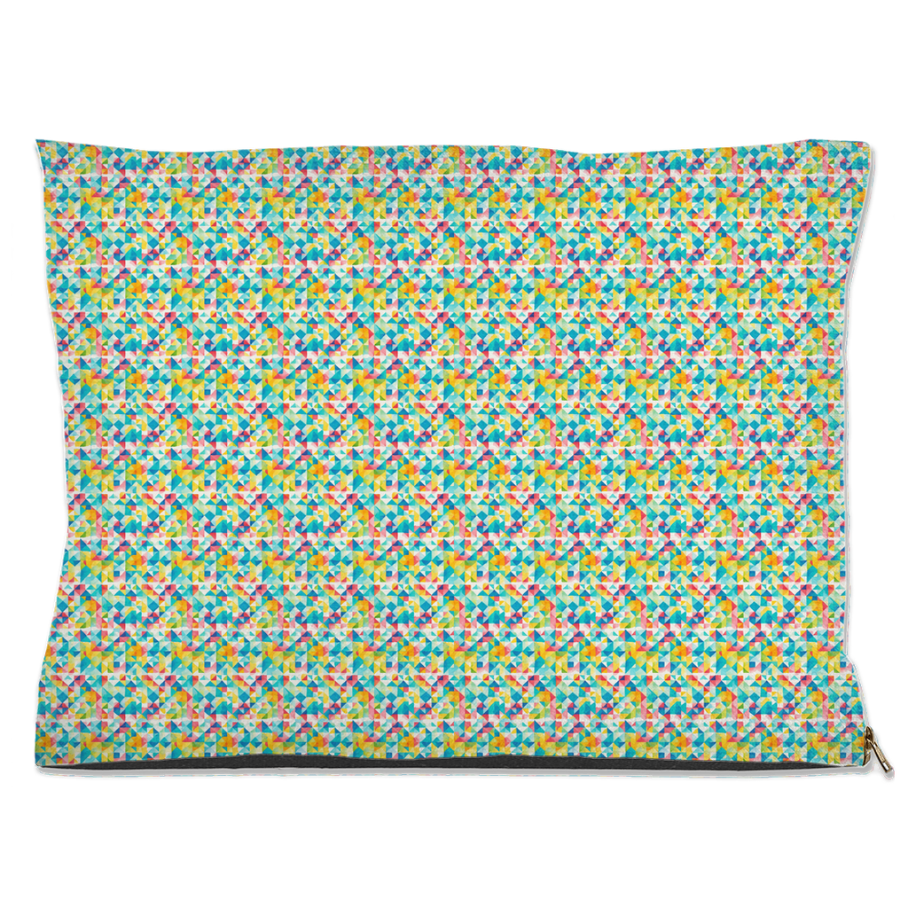 Bright Colorful Mosaic Pattern Pet Bed