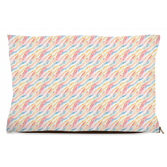Colorful Paintbrush Stroke Watercolor Pattern Pet Bed