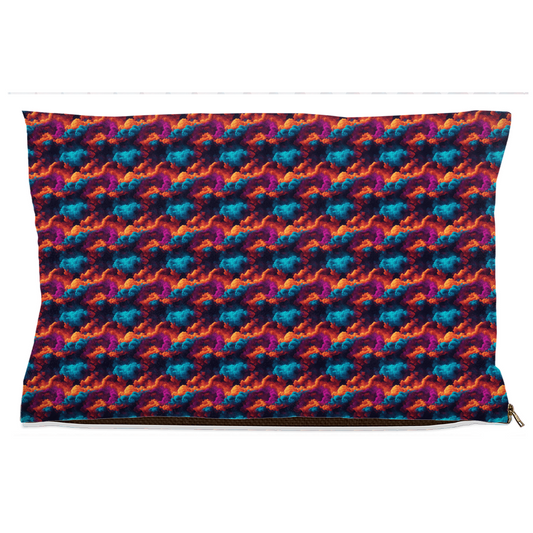 Colorful Smoky Clouds Pattern Pet Bed