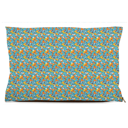 Colorful Abstract Puzzle Piece Pattern Pet Bed