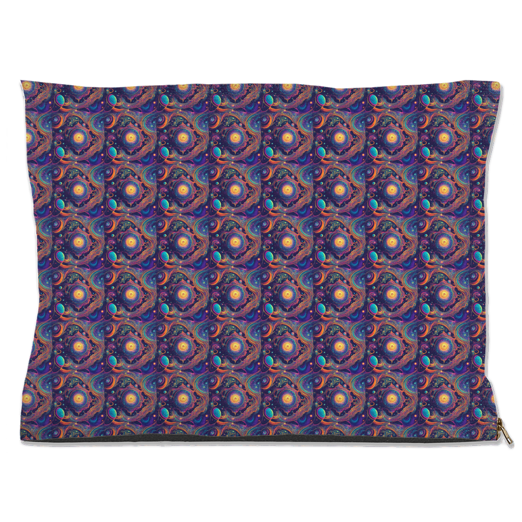 Colorful Trippy Cosmic Pattern Pet Bed
