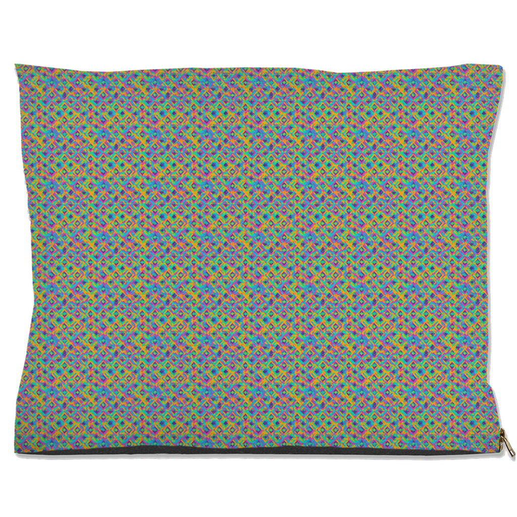 Tie Dye Geometric Mosaic Pattern Pet Bed