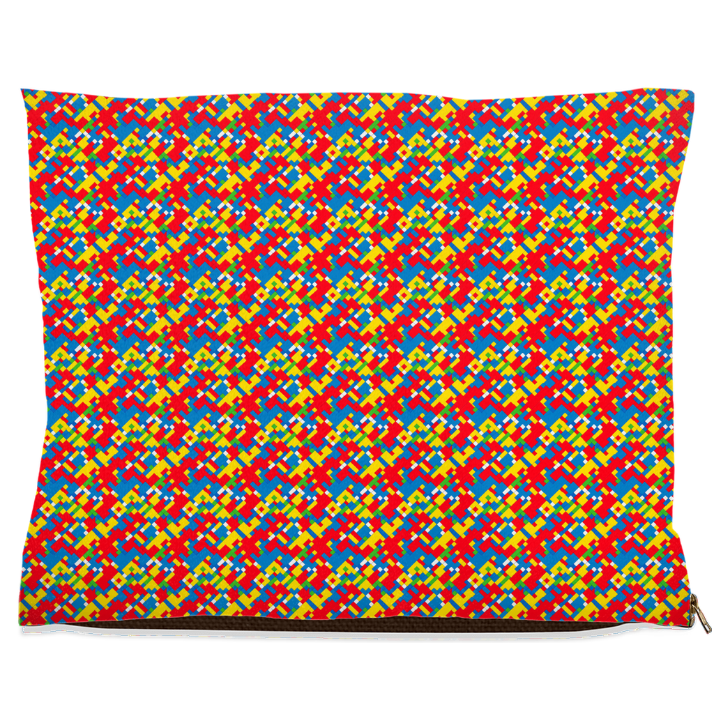 Colorful Diamond Mosaic Pattern Pet Bed