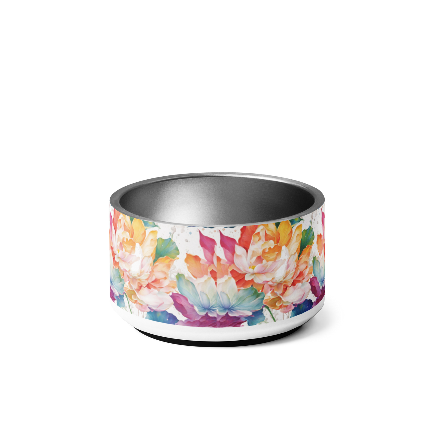 Botanical Bliss Stainless Steel Pet Bowl