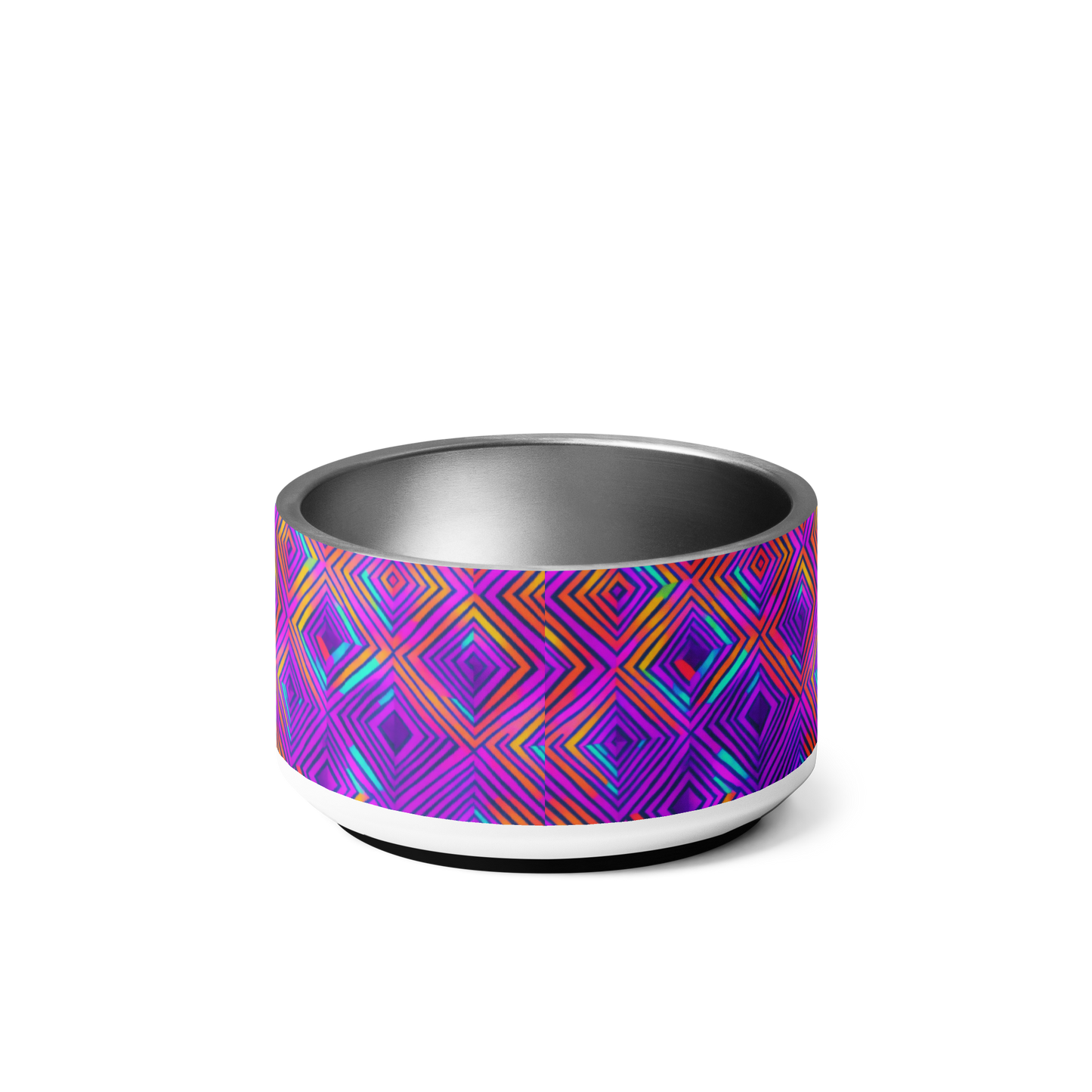 Color Gems Stainless Steel Pet Bowl