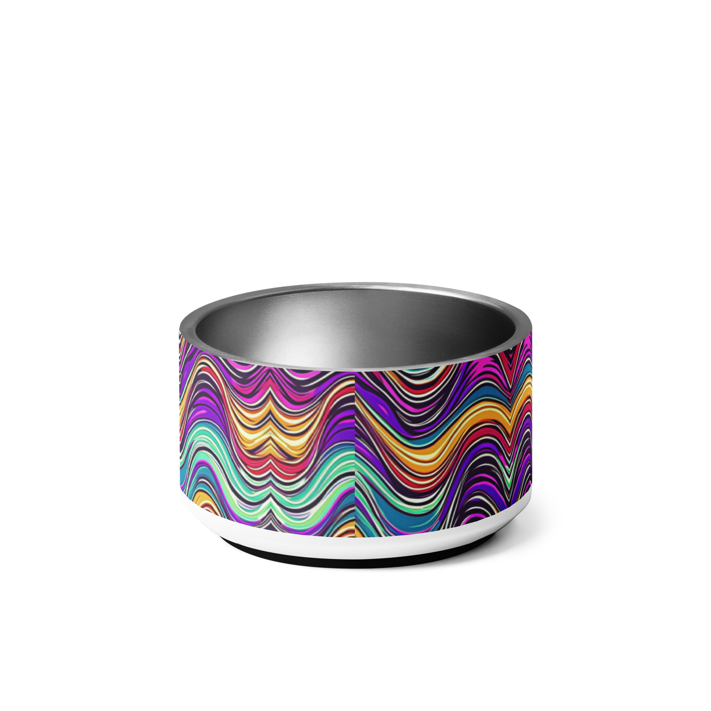 Cosmic Ripple Stainless Steel Pet Bowl