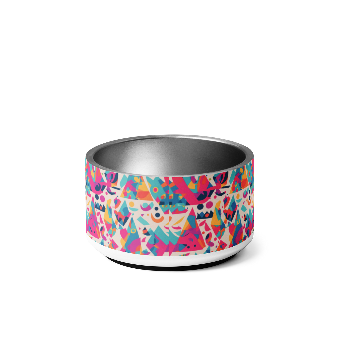 Edgy Elegance Stainless Steel Pet Bowl