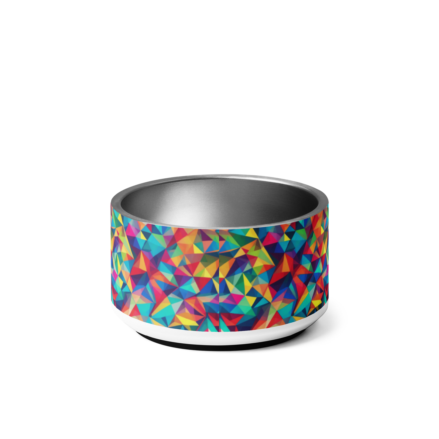 Neon Angles Stainless Steel Pet Bowl