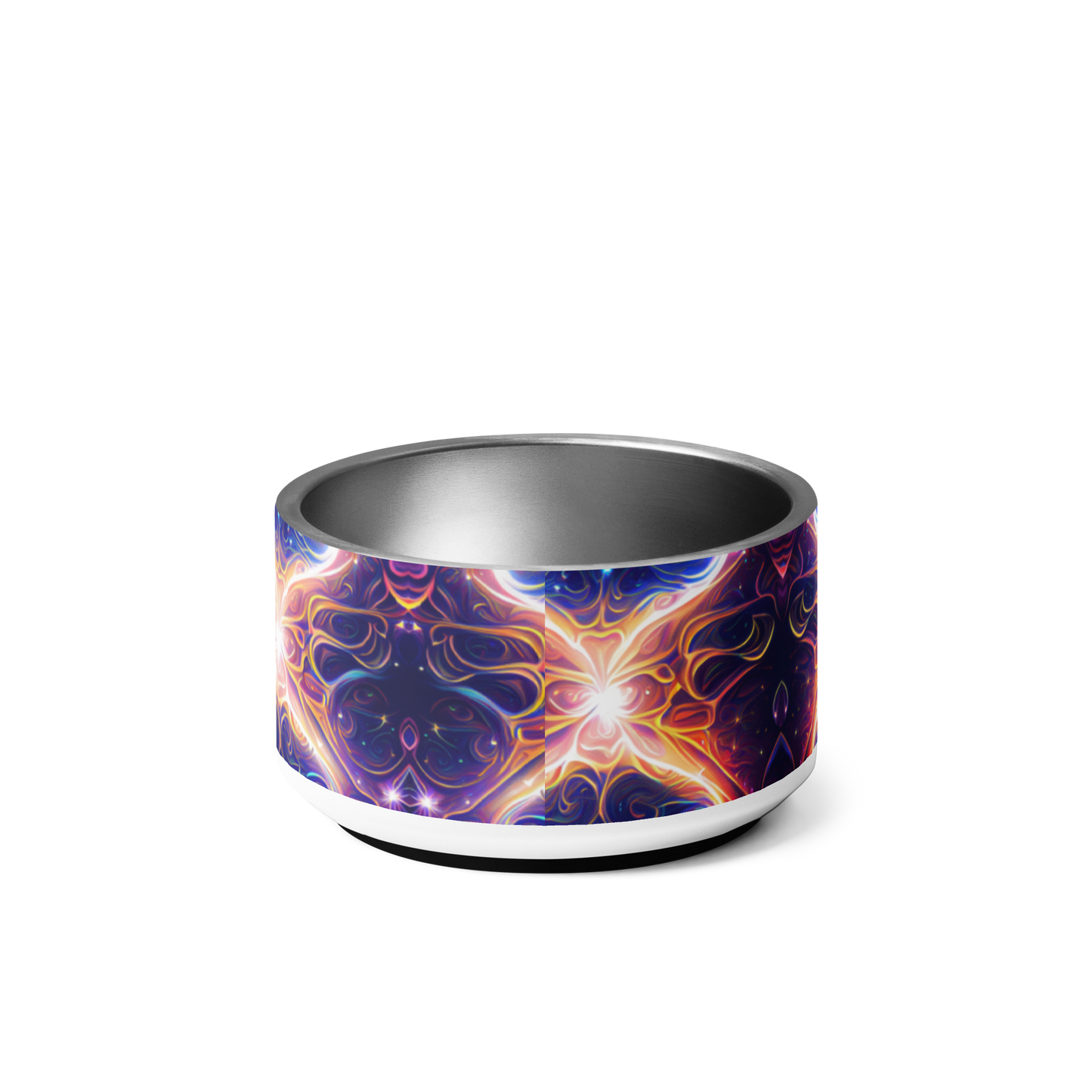 Neon Dreamscape Stainless Steel Pet Bowl