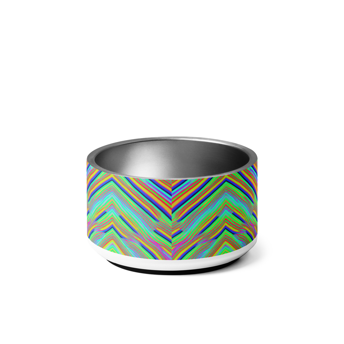 Neon Edges Stainless Steel Pet Bowl