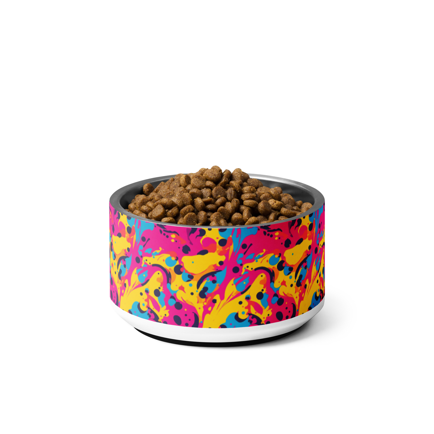 Vibrant Colorful Paint Splash Pattern Pet bowl