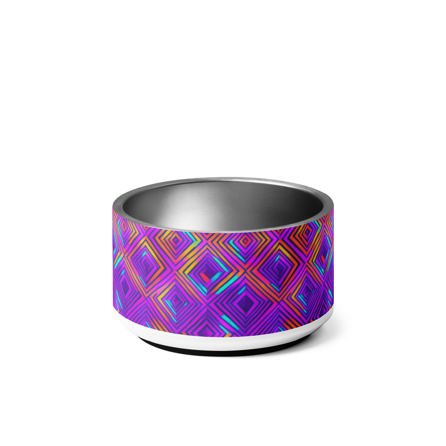 Color Gems Stainless Steel Pet Bowl